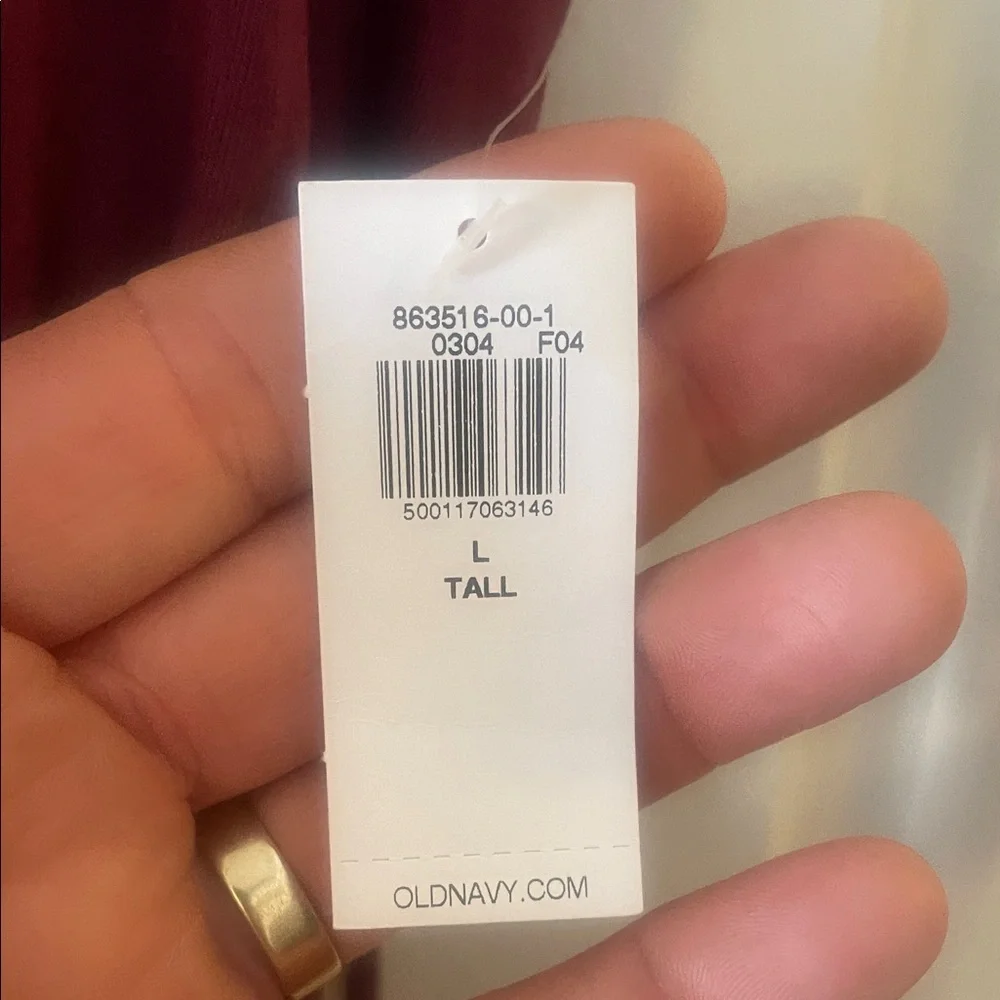Old Navy Burgundy Jumpsuit nwt large tall